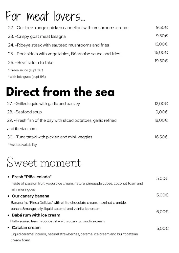 Menü_La Quinta Restaurante_Los Gigantes_Bild_3