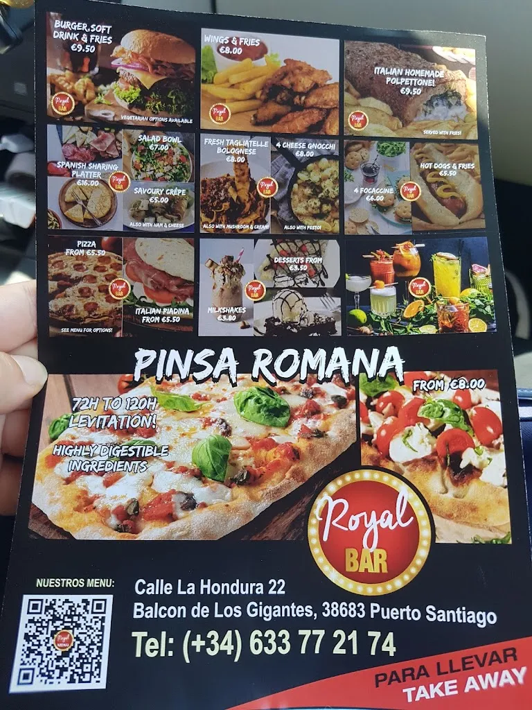 Menu_Royal bar_Los Gigantes_image_1