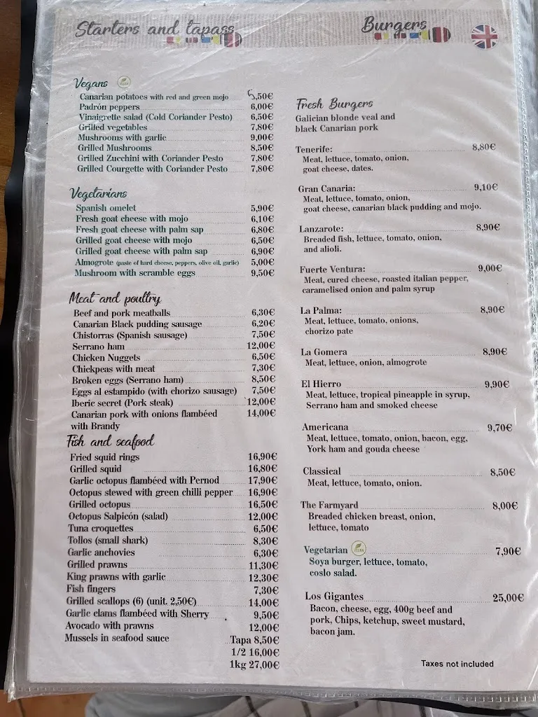 Menu_Restaurante Alfonso_Los Gigantes_image_1