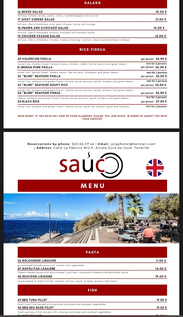 Restaurante Saúco restaurant in Los Gigantes