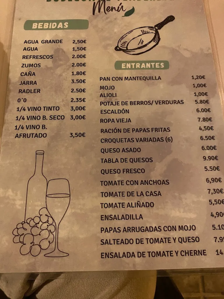 Menu_Restaurante El Tenderete_Los Realejos_image_1
