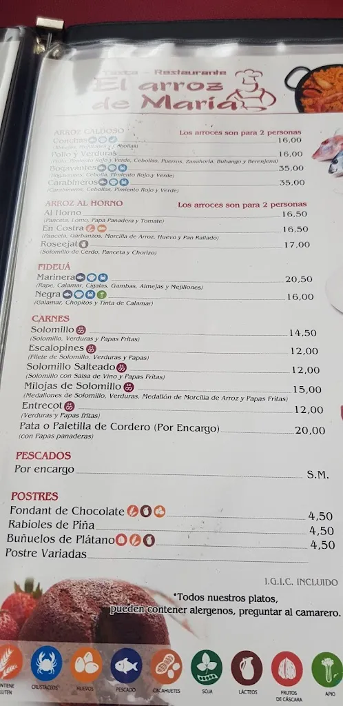 Menu_El Arroz de María_Los Realejos_image_1