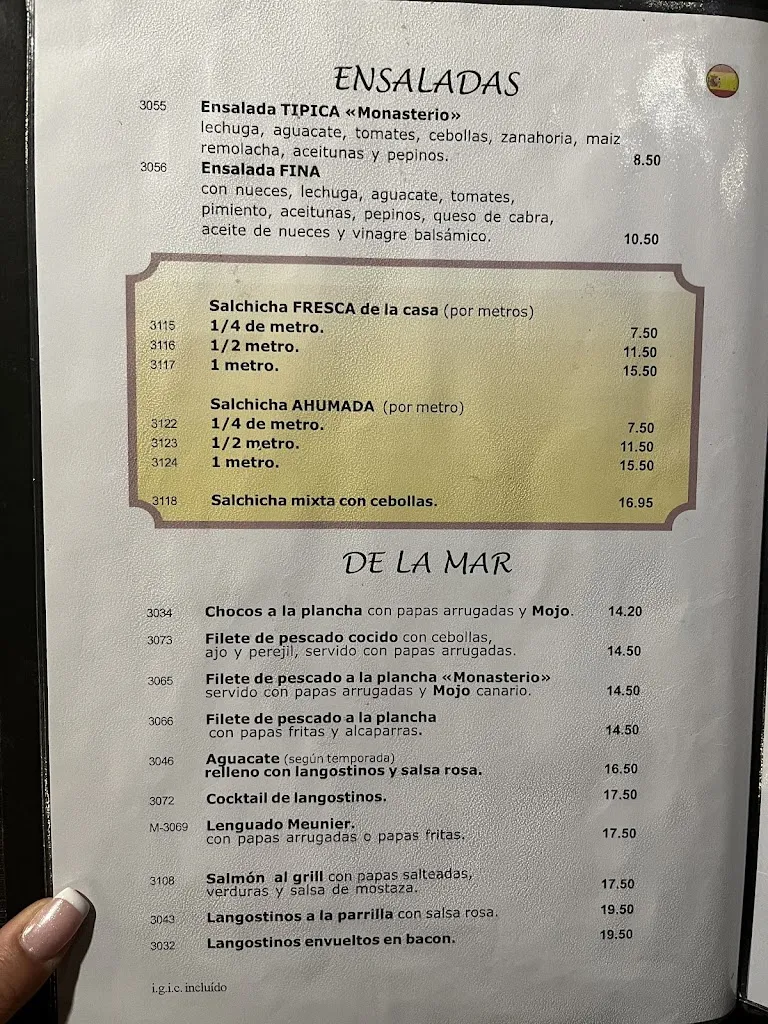 Menu_Mesón El Monasterio_Los Realejos_image_4