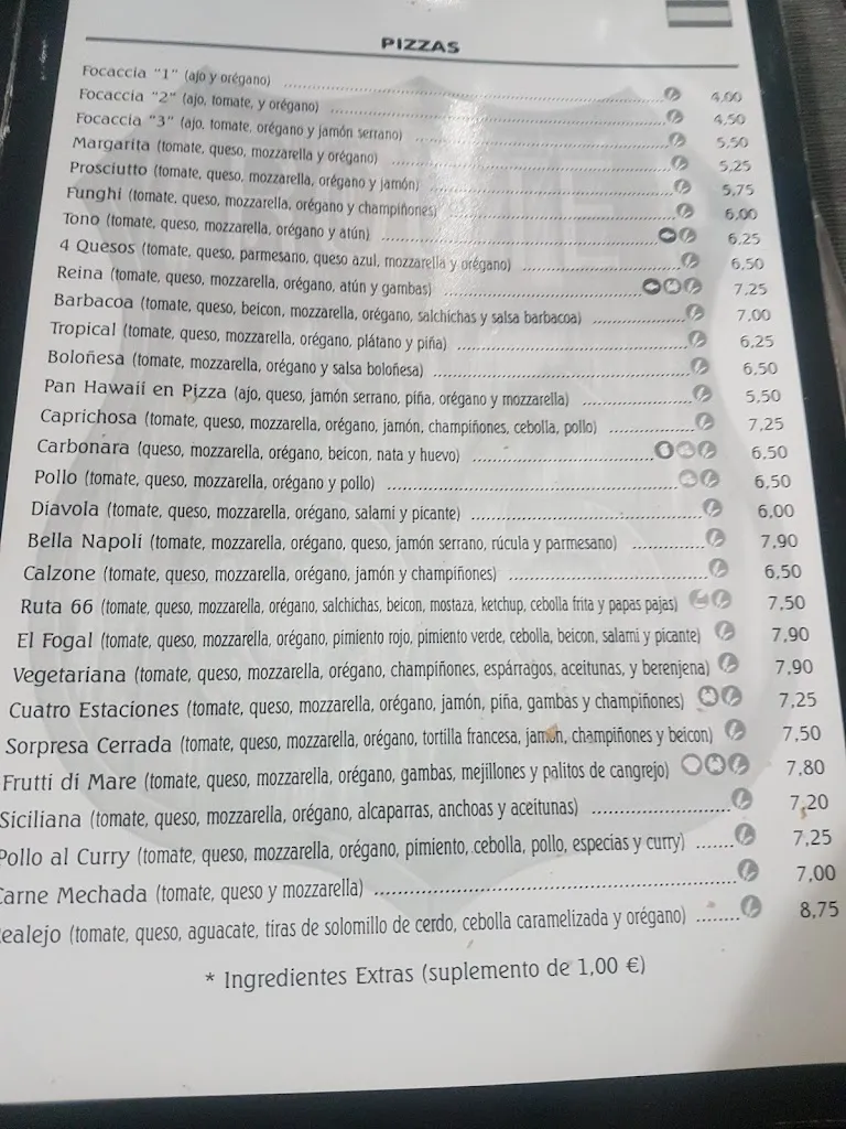 Menu_El Fogal Pizzería Restaurante_Los Realejos_image_1