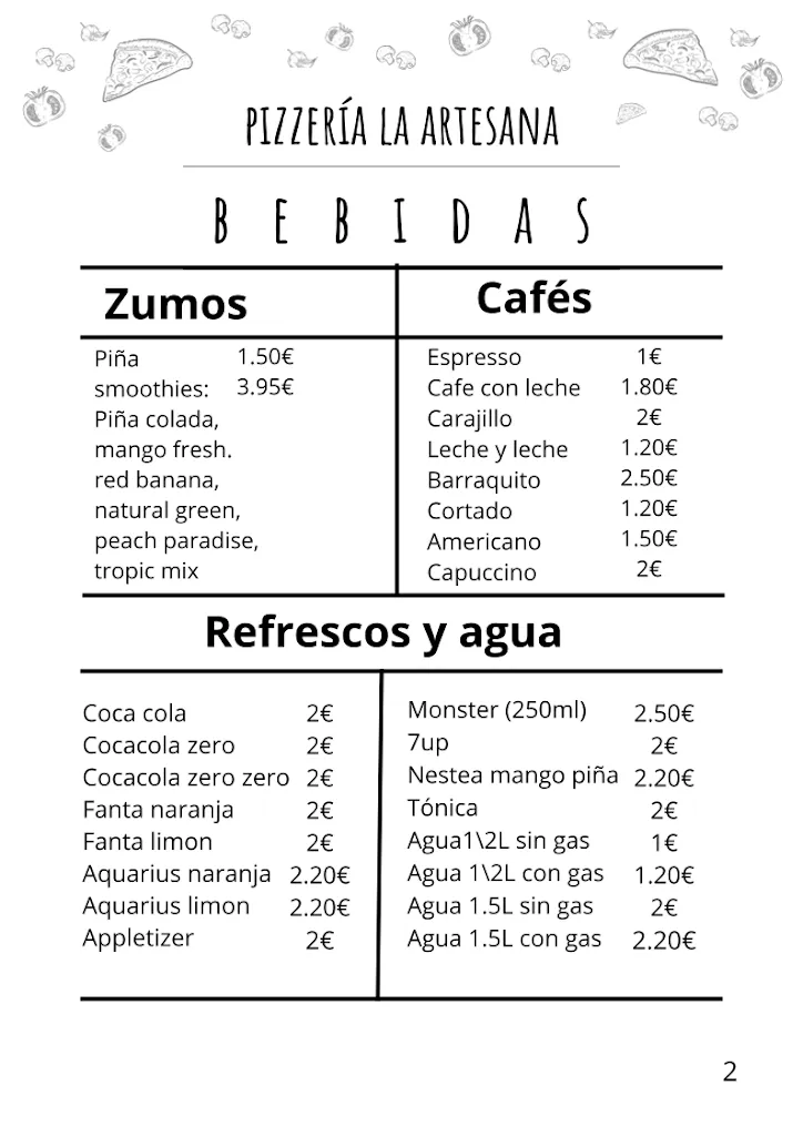 Menu_Pizzería la Artesana_Los Realejos_image_2
