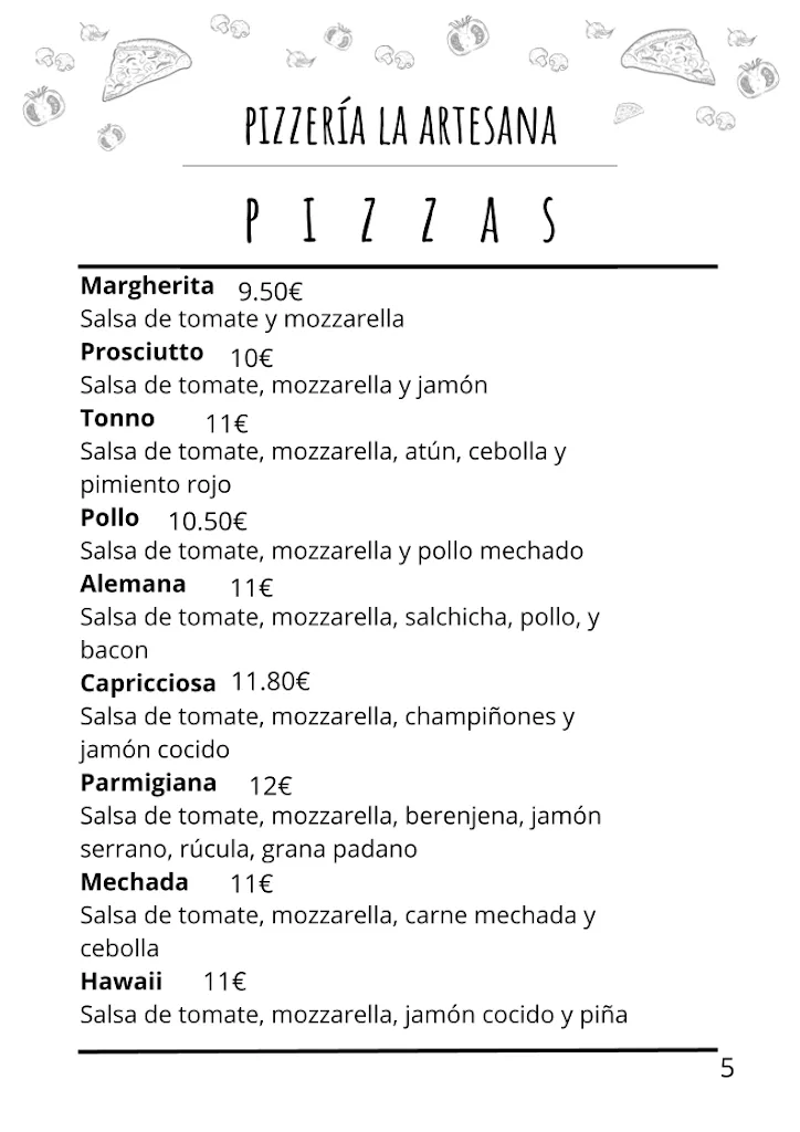 Menu_Pizzería la Artesana_Los Realejos_image_4