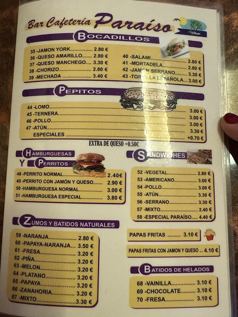 Menu_Cafetería Paraíso_Los Realejos_image_2