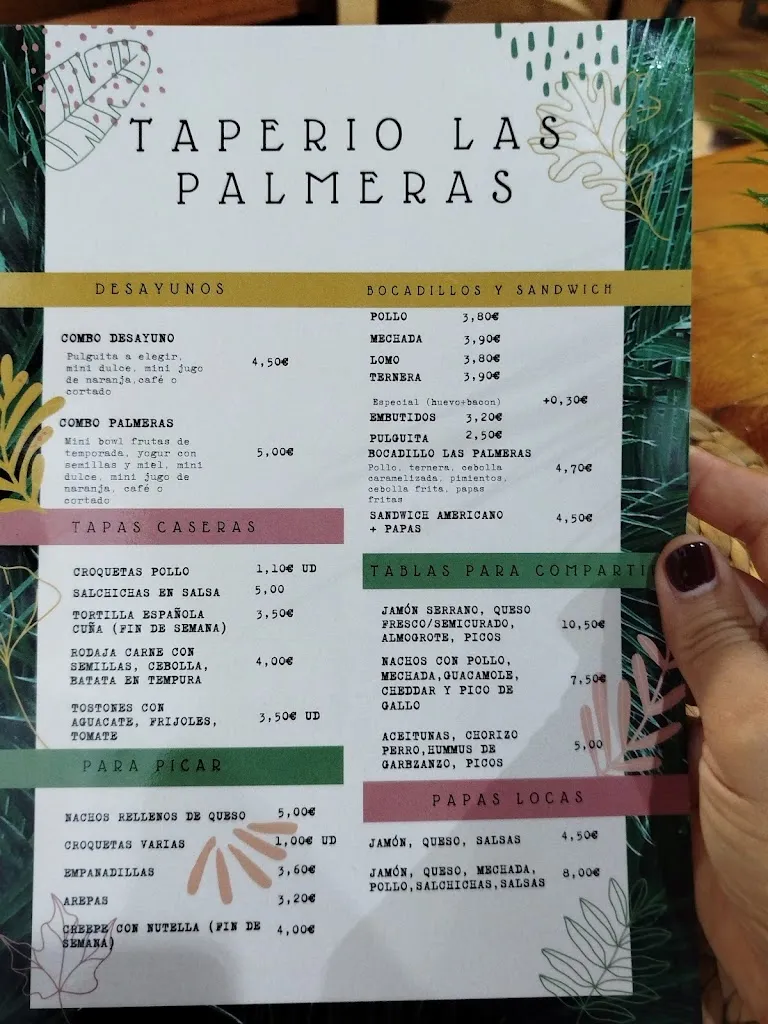 Menu_Bar Taperio Las Palmeras_Los Realejos_image_3