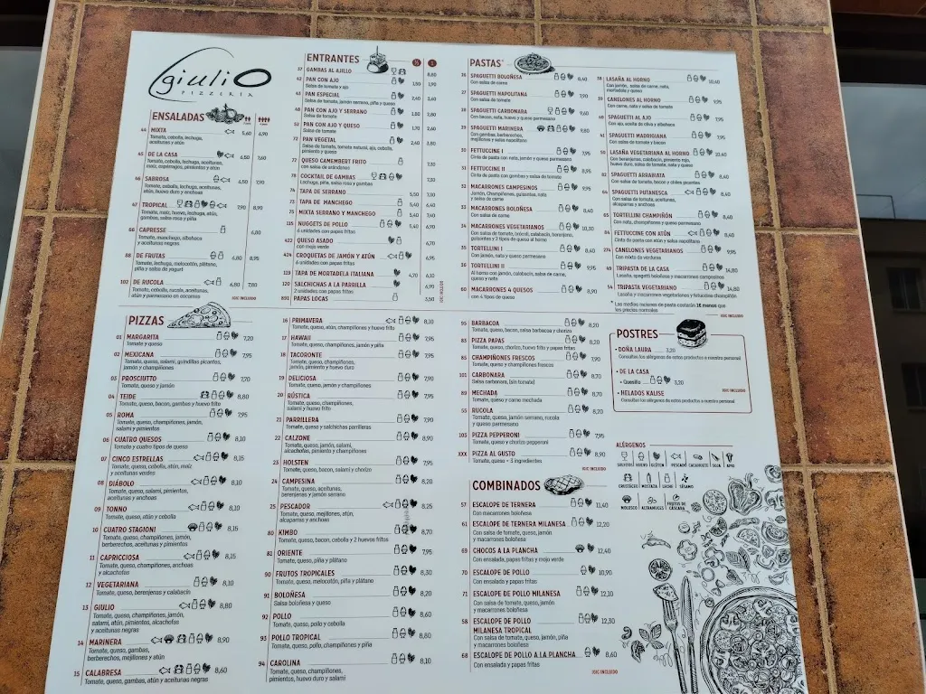 Menu_Pizzería Giulio_Los Realejos_immagine_1