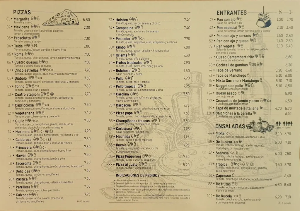 Menu_Pizzería Giulio_Los Realejos_immagine_2