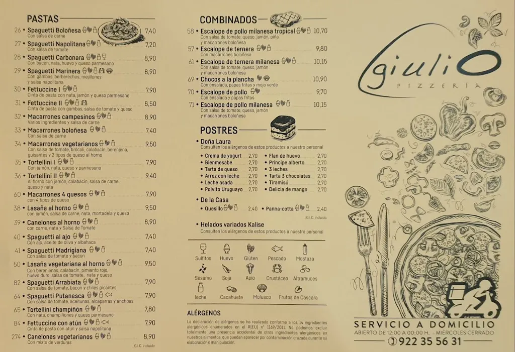 Menu_Pizzería Giulio_Los Realejos_immagine_3