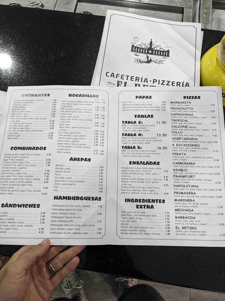 Menu_Pizzería/Cafeteria El Retiro_Los Realejos_image_1