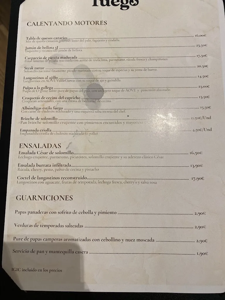 Menu_Fuego & Grano_Provincia de Las Palmas_image_1