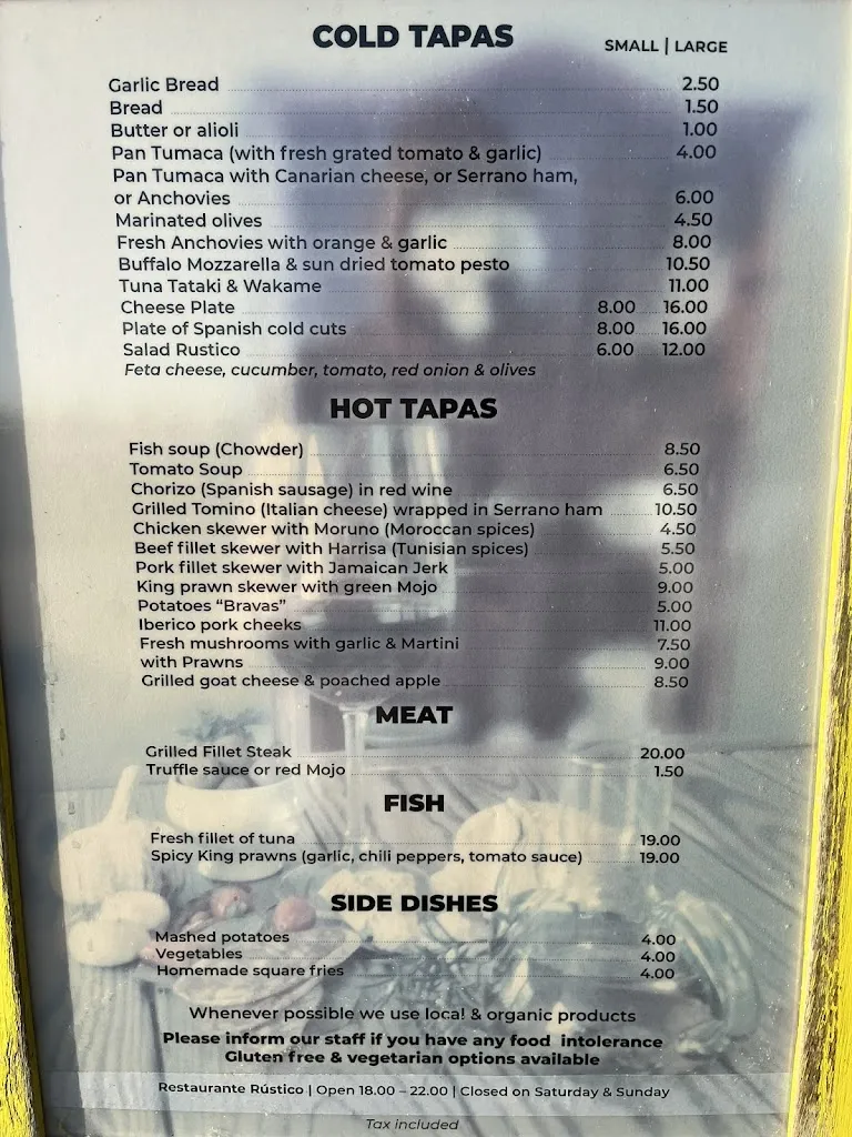 Menu_Rustico Restaurant_Maspalomas_image_1