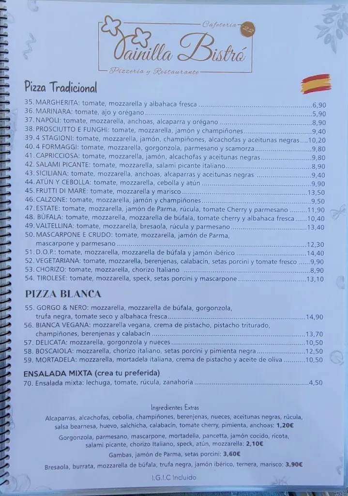 Menu_INSÓLITO BISTRÓ MASPALOMAS Italian Restaurant & Pizza_Maspalomas_image_2