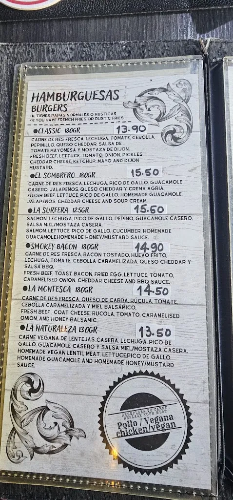 Menu_B2 burgerbar_Maspalomas_image_4