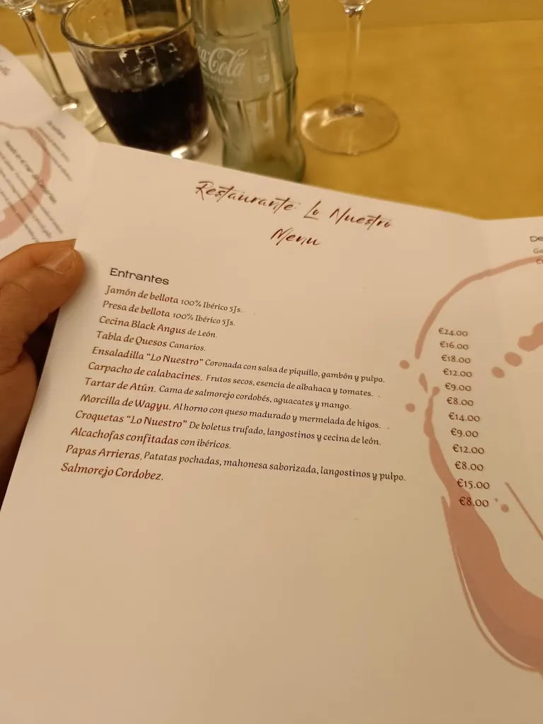 Menu_Restaurante LO NUESTRO Maspalomas_Maspalomas_immagine_2