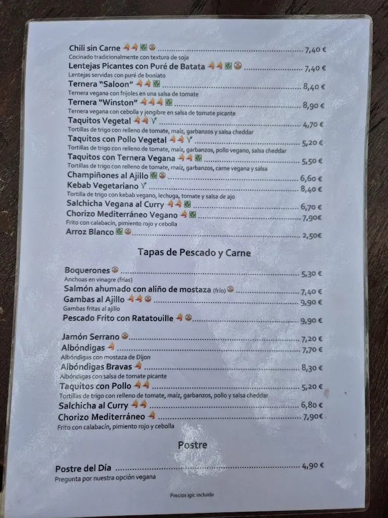 Menu_El Saloon_Maspalomas_immagine_2