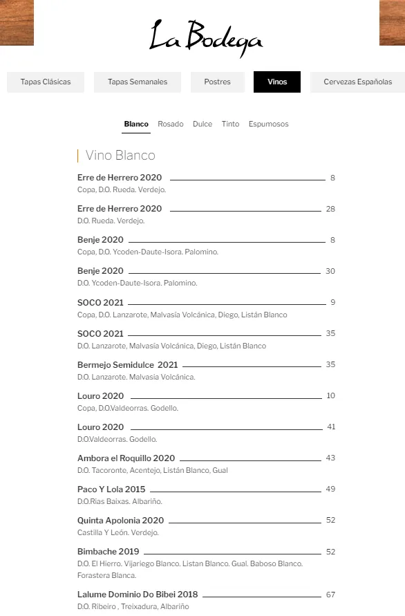 Menu_Restaurante La Bodega_Maspalomas_image_1