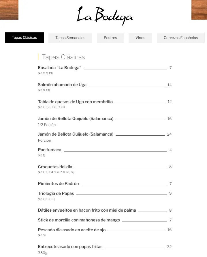 Menu_Restaurante La Bodega_Maspalomas_image_2