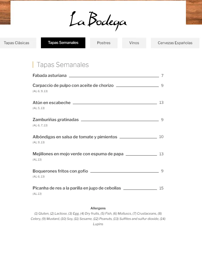 Menu_Restaurante La Bodega_Maspalomas_image_3