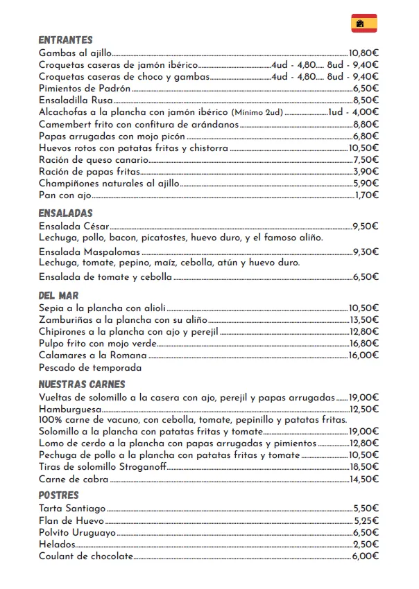 Menu_La Tasquita Canaria_Maspalomas_image_1