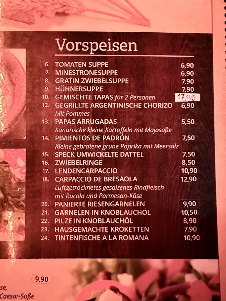 Menu_Costa Italy_Maspalomas_immagine_3