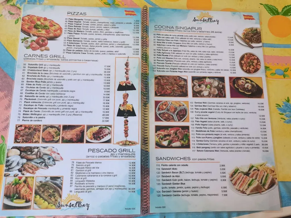 Menu_Sunset Bay_Maspalomas_image_1