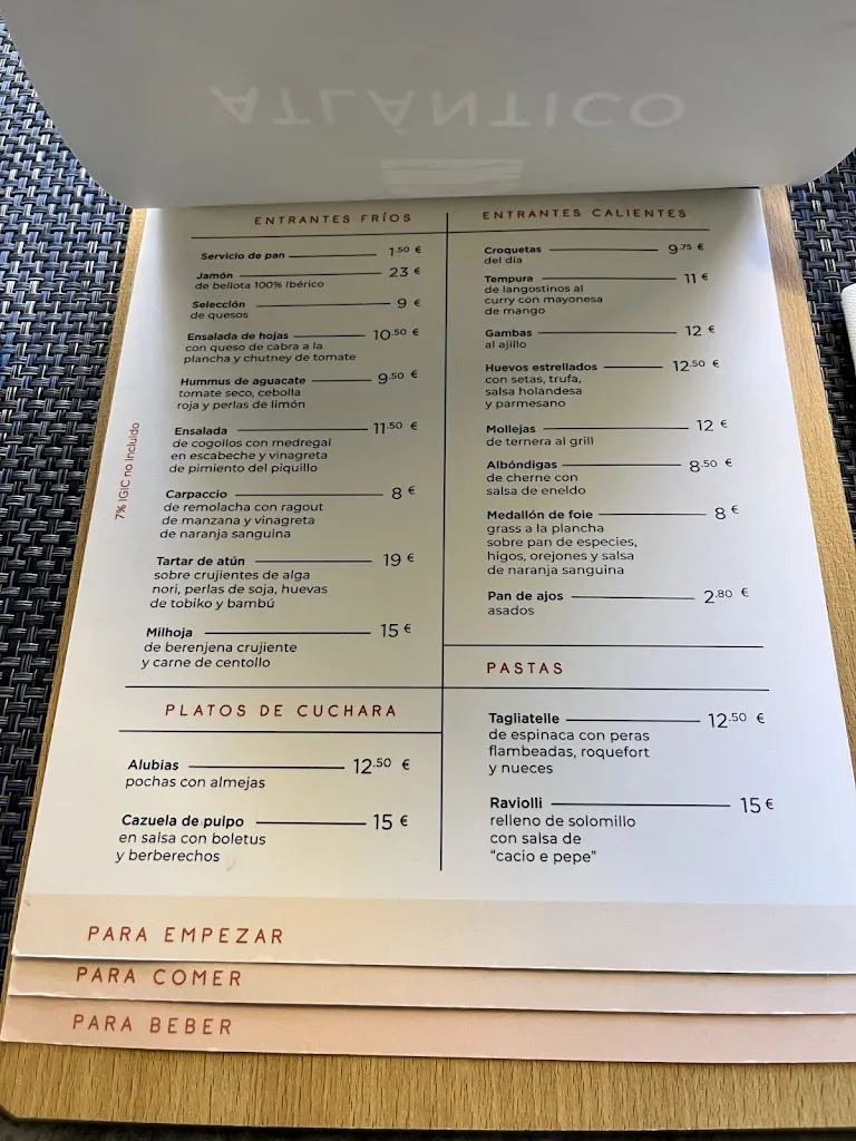 Menu_Restaurante Atlántico en Maspalomas_Maspalomas_image_4