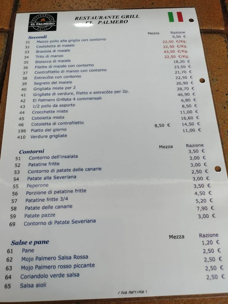 Menu_Restaurante Grill El Palmero_Maspalomas_immagine_1