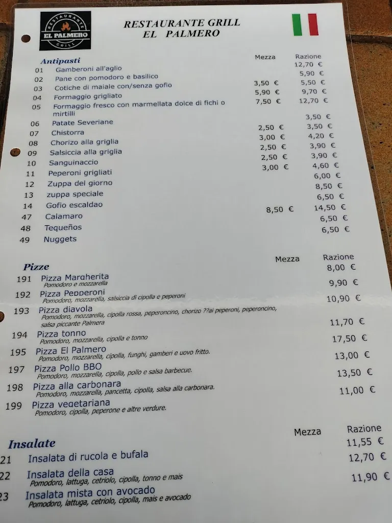 Menu_Restaurante Grill El Palmero_Maspalomas_immagine_4