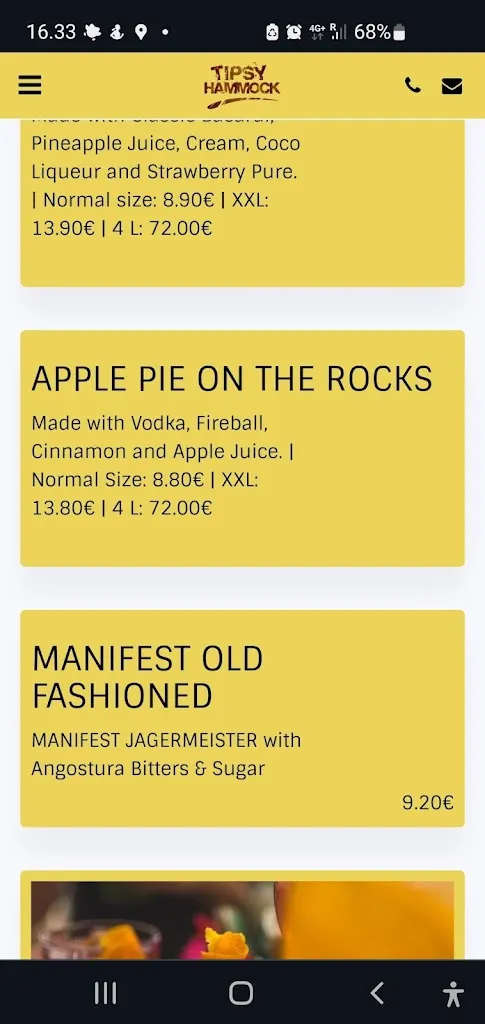 Menu_Tipsy Hammock bar_Playa del Ingles_image_2