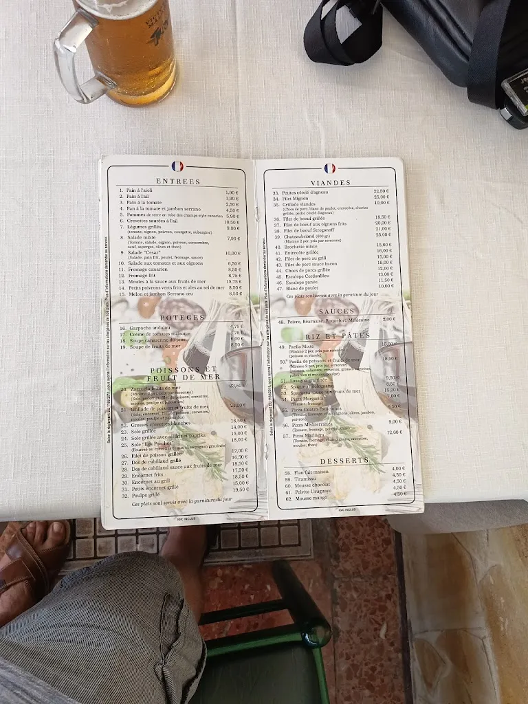 Menu_Restaurante los Porches_Playa del Ingles_image_1