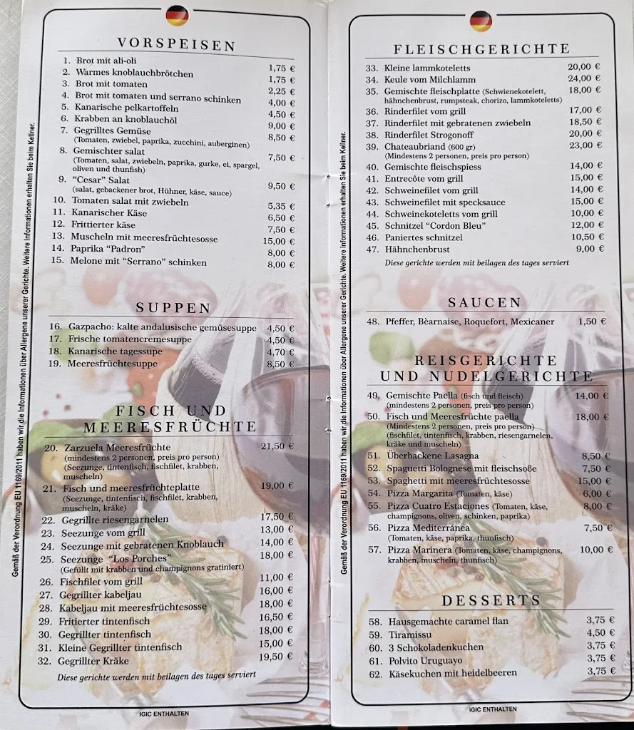 Menu_Restaurante los Porches_Playa del Ingles_image_3