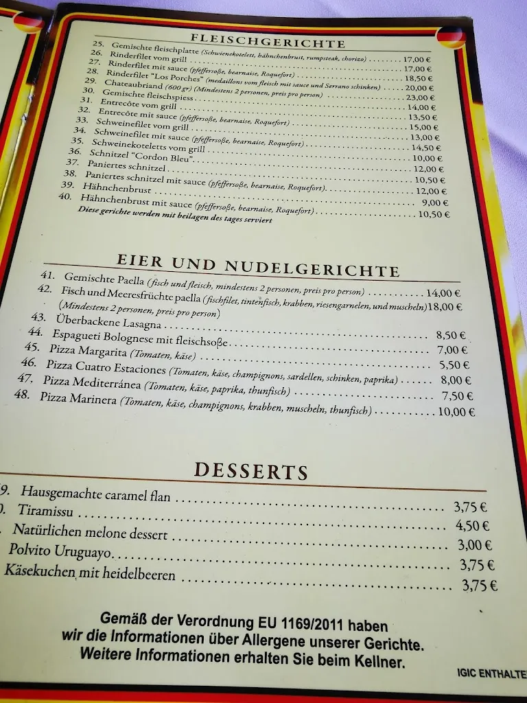 Menu_Restaurante los Porches_Playa del Ingles_image_4