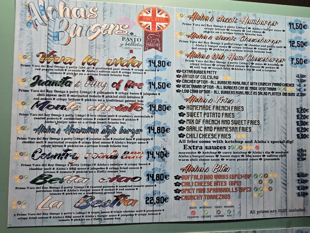 Menu_Aloha Hamburger Bar_Playa del Ingles_image_1