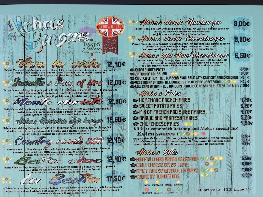 Menu_Aloha Hamburger Bar_Playa del Ingles_image_4