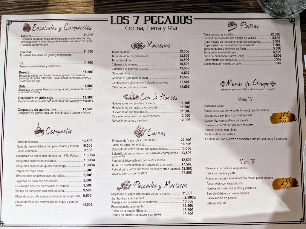 Menu_Los 7 pecados_Elche/Elx_image_1