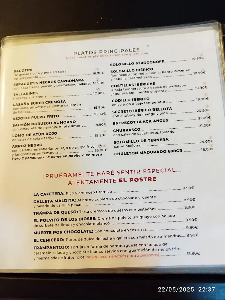 Menu_Maldito Carnaval_Playa del Ingles_image_1
