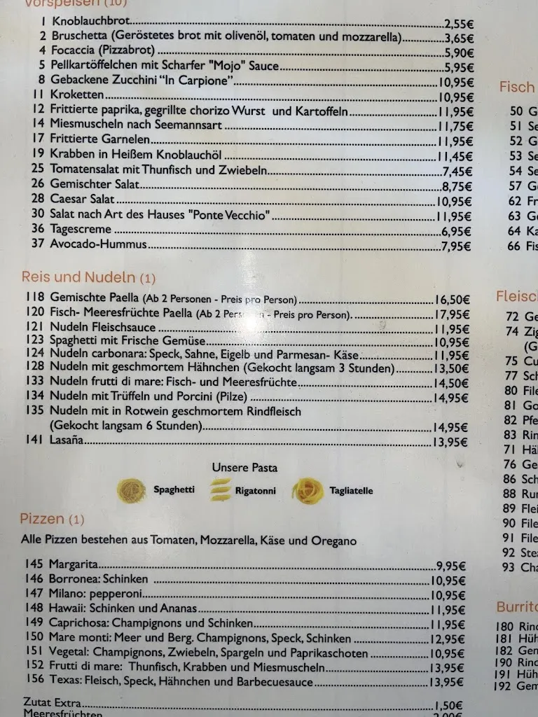 Menu_IL PONTE VECCHIO_Playa del Ingles_immagine_2