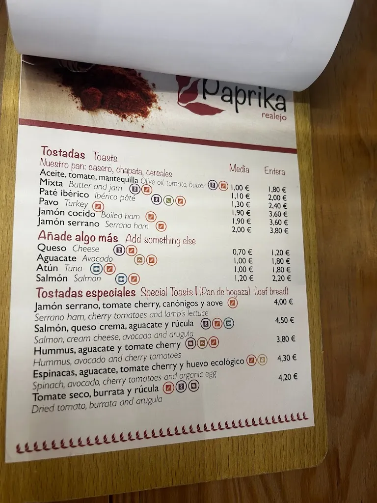 Menu_Bistro Bar Paprika Realejo_Realejo Alto_image_1