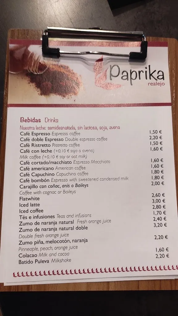 Menu_Bistro Bar Paprika Realejo_Realejo Alto_image_2