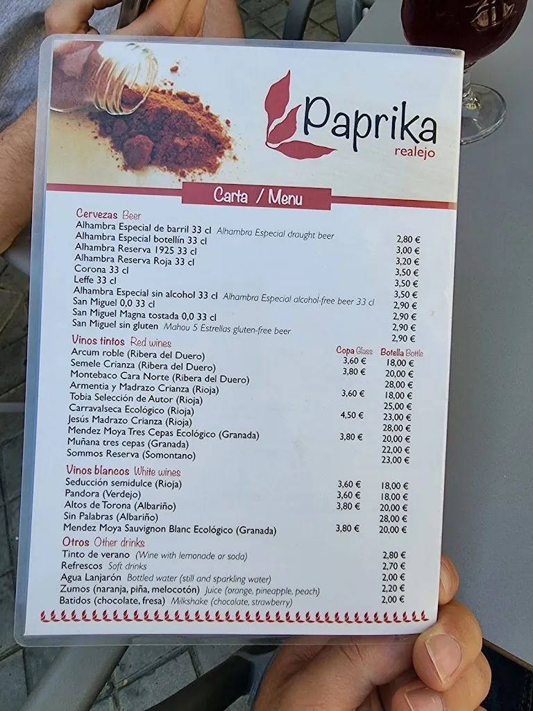 Menu_Bistro Bar Paprika Realejo_Realejo Alto_image_3