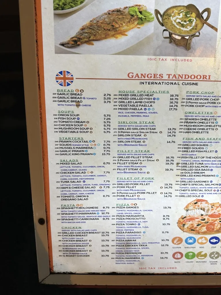 Menu_Ganges Tandoori, Playa de Las Americas_Playa de las Américas_immagine_1