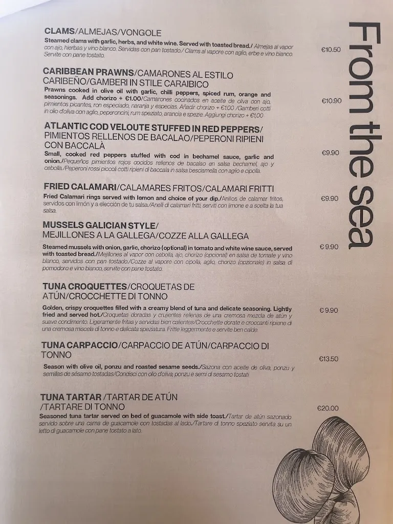 Menu_Bocaditos y Mar_Playa de las Américas_image_1