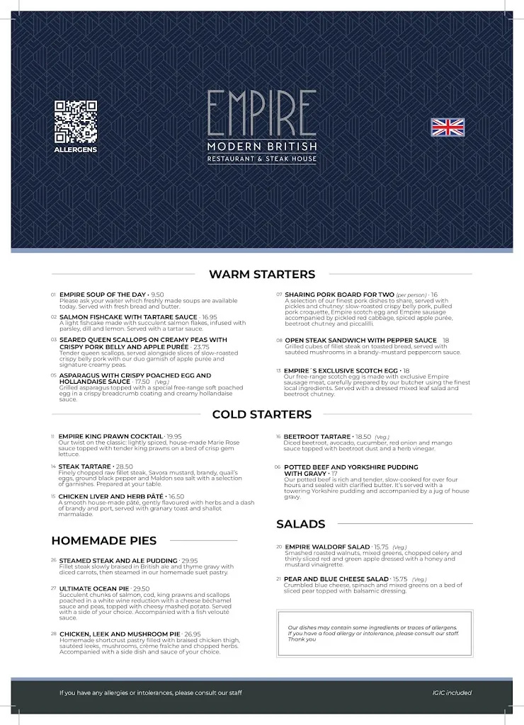 Menu_Empire Modern British Restaurant & Steak House | Steakhouse & British Cuisine_Playa de las Américas_image_3
