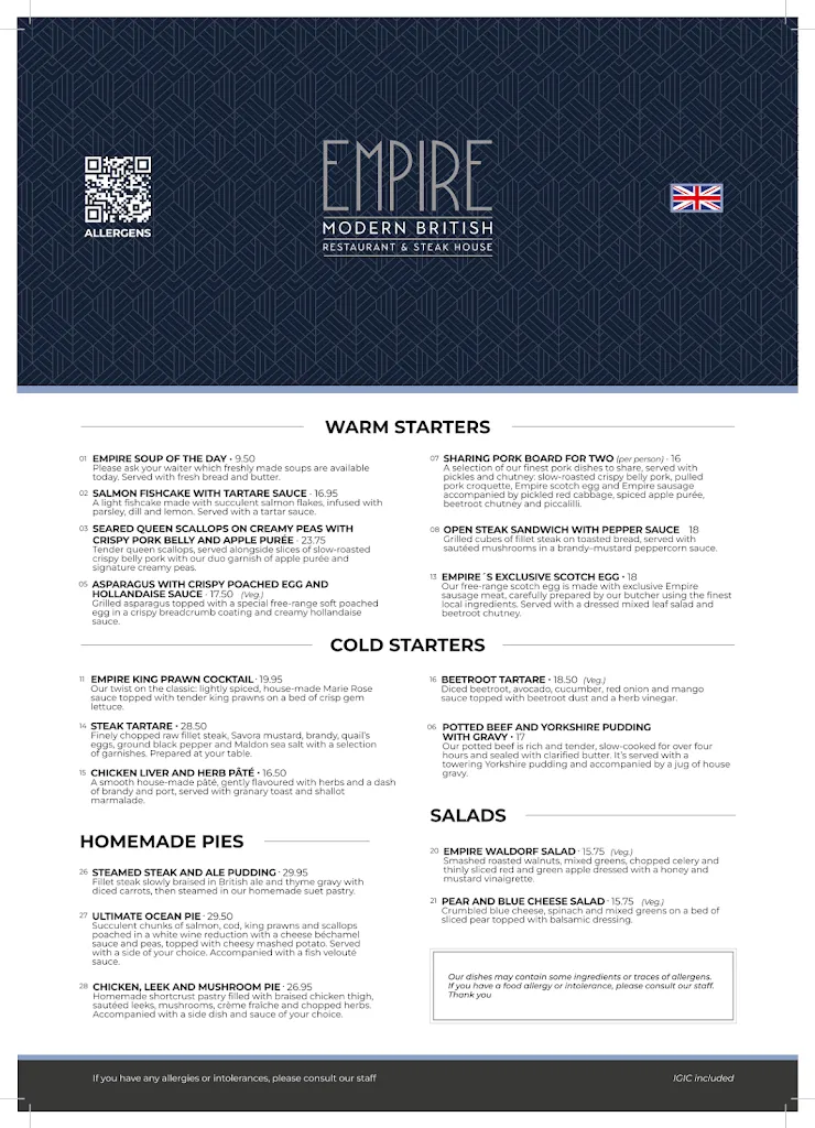Menu_Empire Modern British Restaurant & Steak House | Steakhouse & British Cuisine_Playa de las Américas_image_4
