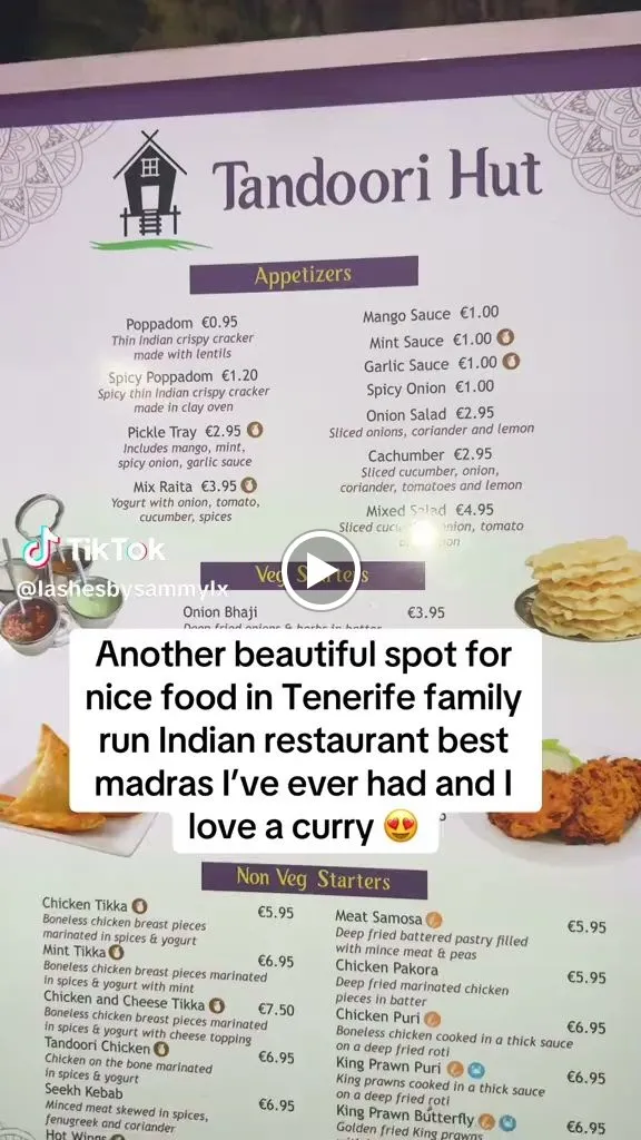 Menu_Tandoori Hut - Las Americas_Playa de las Américas_image_1