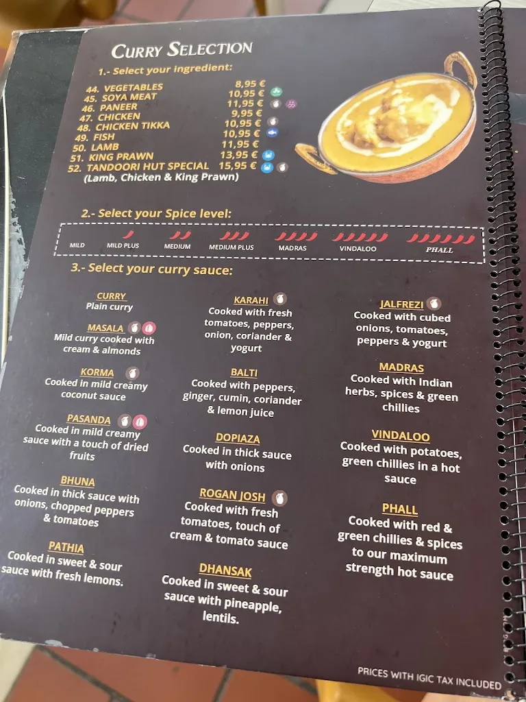 Menu_Tandoori Hut - Las Americas_Playa de las Américas_image_3