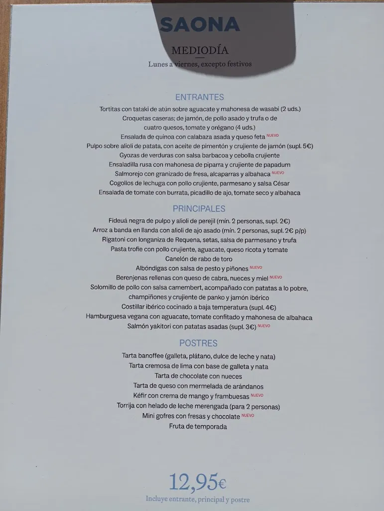 Saona restaurant in Elche/Elx